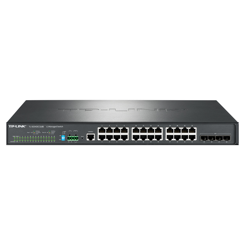 Промышленный Ethernet-коммутатор TP-LINK TL-SG5428 с 24 портами для промышленных систем коммутаторов в стойку с высокой пропускной способностью