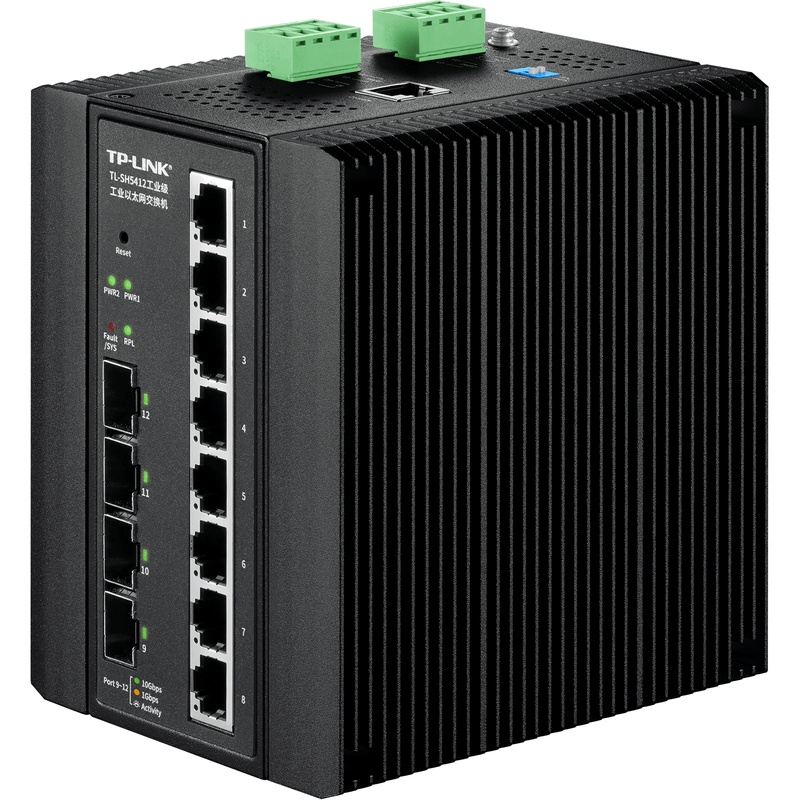 Промышленный коммутатор 10G TP-LINK TL-SH5412 для сетей промышленных Ethernet-коммутаторов 3-го уровня с высокой скоростью передачи данных