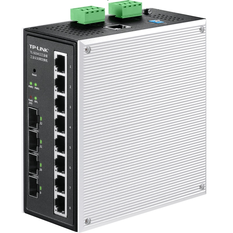 Управляемый коммутатор TP-LINK TL-SG5412 уровня 3, промышленный коммутатор Ethernet с 12 портами для систем управления производством с поддержкой VLAN