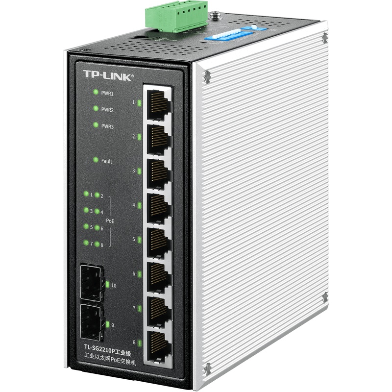 Промышленный PoE-коммутатор TP-LINK TL-SG2210P, 10-портовый управляемый коммутатор для IP-устройств на «умных» фабриках с высоким бюджетом мощности