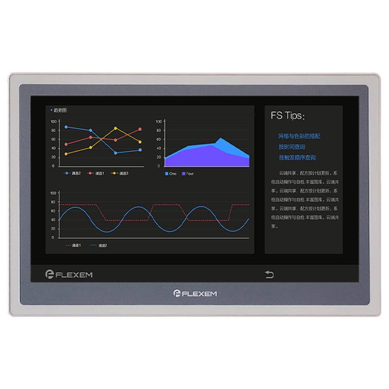 Большой сенсорный монитор Flexem FE9156M для панельного монтажа на технологическое оборудование с прочной защитой IP65